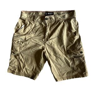 Iron Co Men's Cargo Shorts Size 34Tan Khaki Cotton Utility Gorpcore
